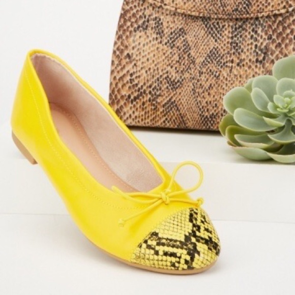 Shoes Snaked Skin Flat